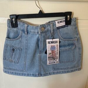 Brand new denim mini skirt